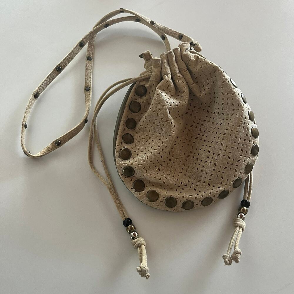 RenFen REN Faire Studded Faux Leather Bohemian Cross Body Bucket Bag (0890)